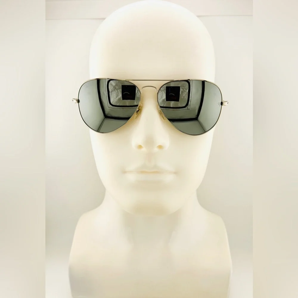 Ray-Ban Aviator Mirror Sunglasses RB3025 Silver Frame with Silver Mirror Lenses